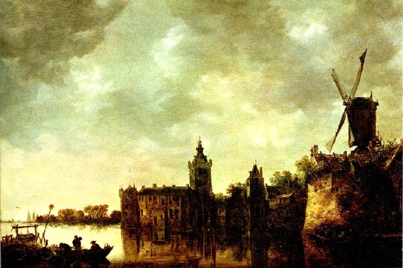 Jan van Goyen slottet montfort oil painting image